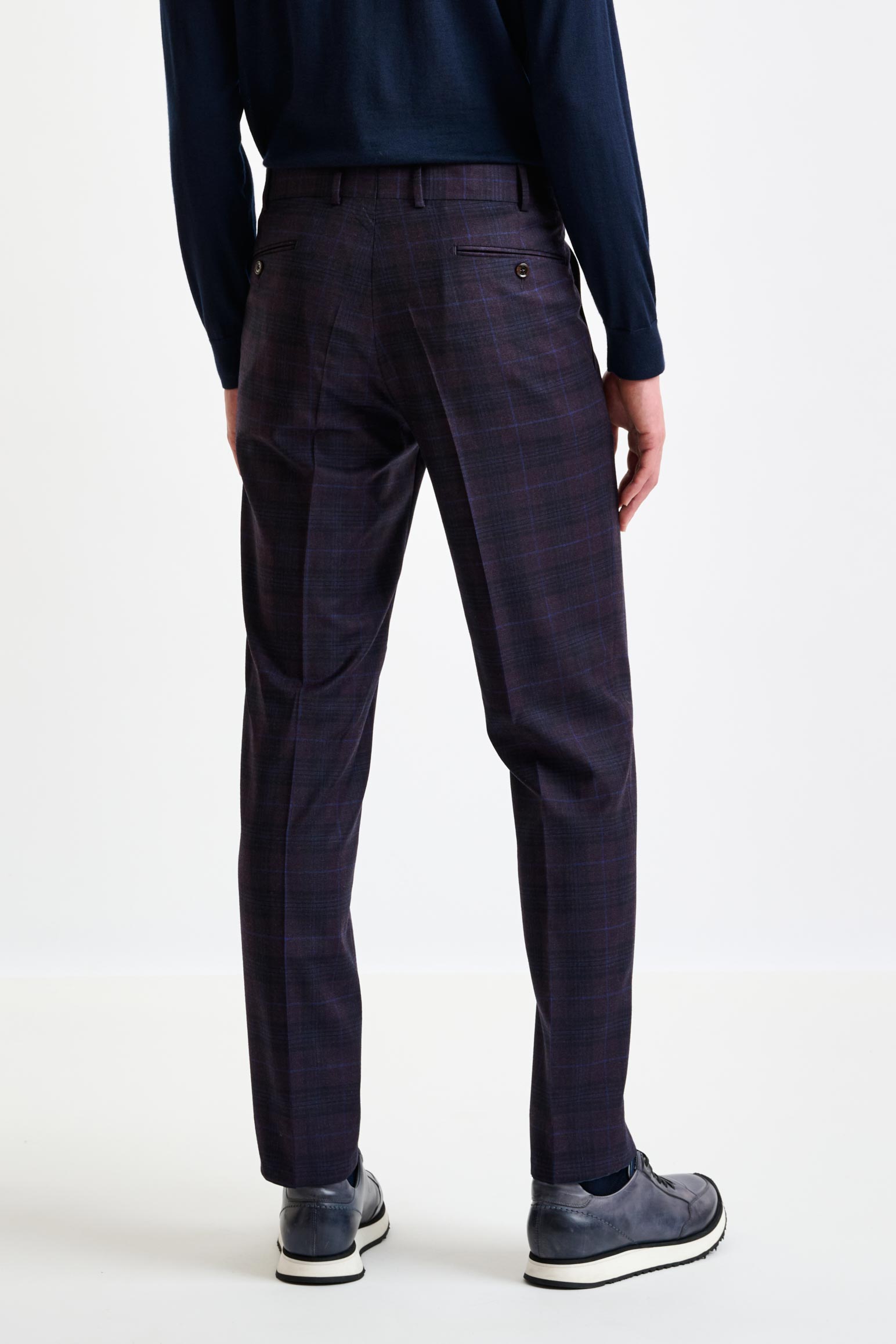 Purple Super 130's Wool Farley Trousers Hybrid — detail 3