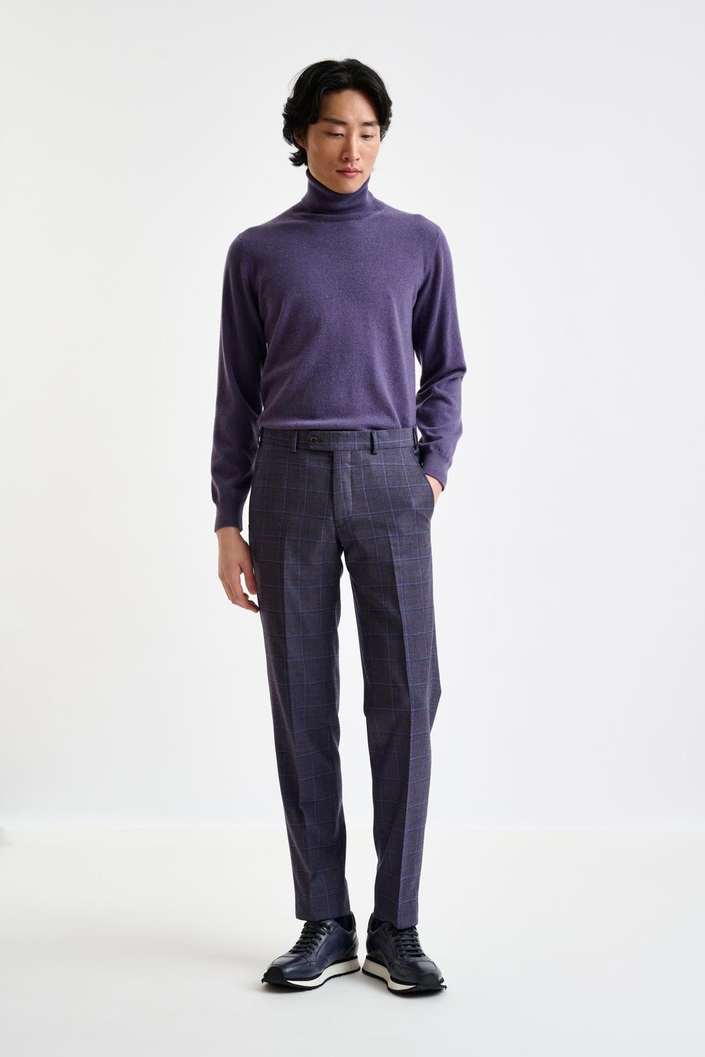 Light Purple Super 130's Wool Farley Trouser Hybrid — detail 2
