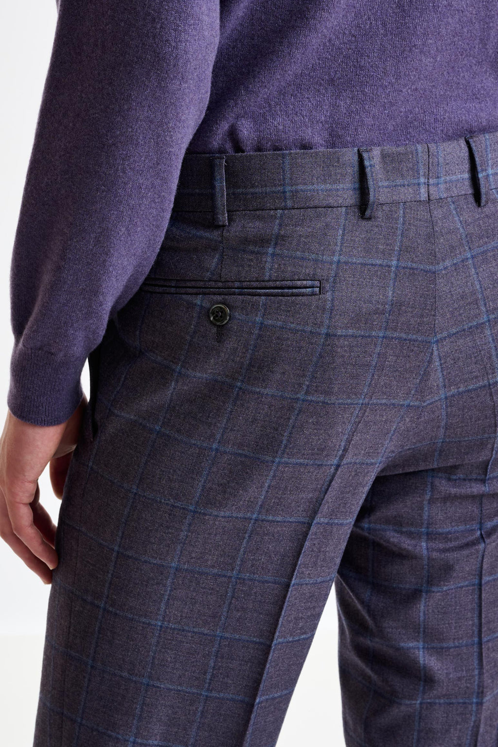 Light Purple Super 130's Wool Farley Trouser Hybrid — detail 4