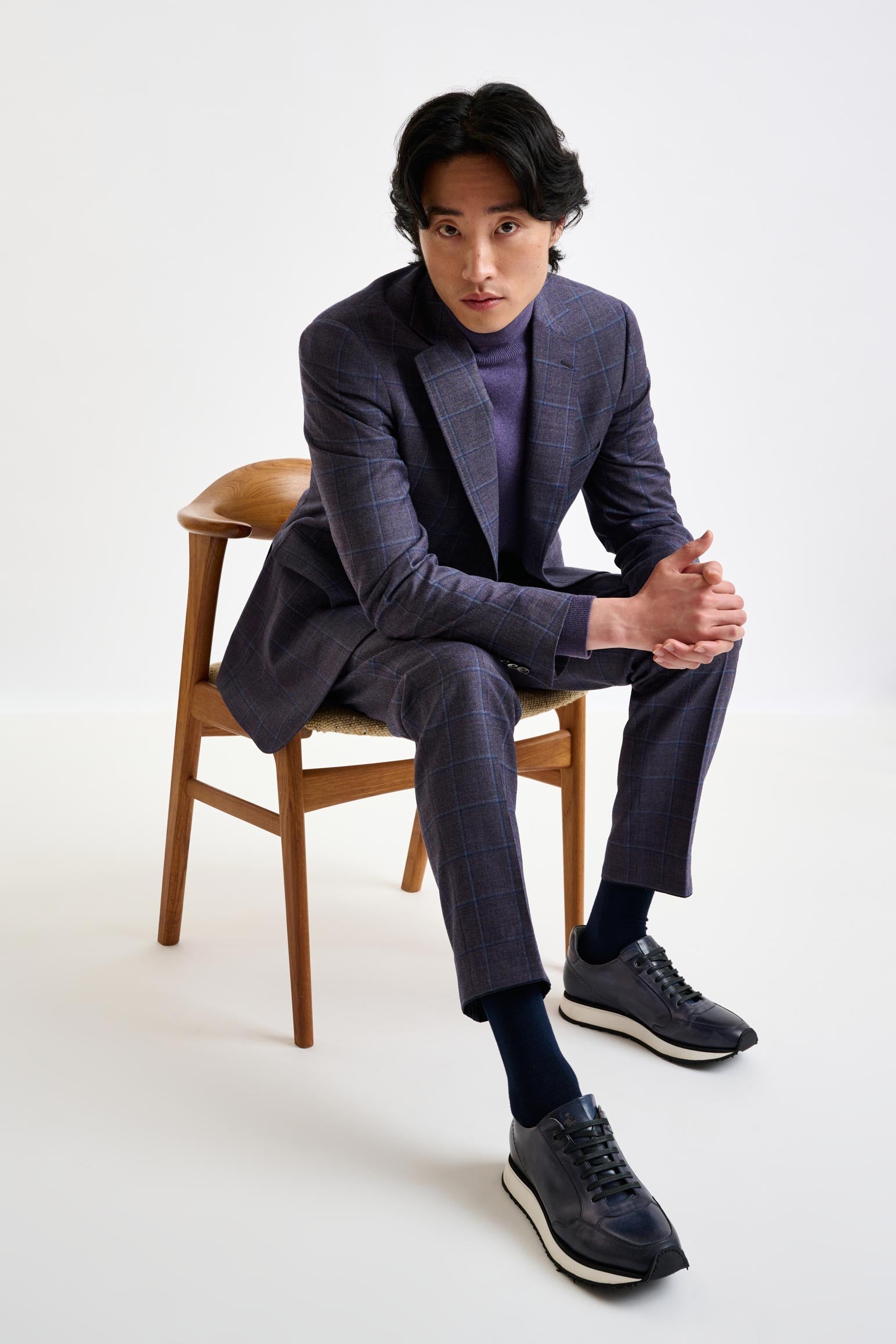 Light Purple Super 130's Wool Farley Trouser Hybrid — detail 5