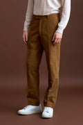 Brown Cotton & Cashmere Farley Trousers
