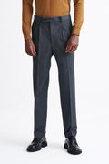 Dark Grey Wool and with Stretch Farley Trousers Connect