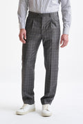 Mid-Grey Super 100's Merino Wool Farley Trousers The Royal