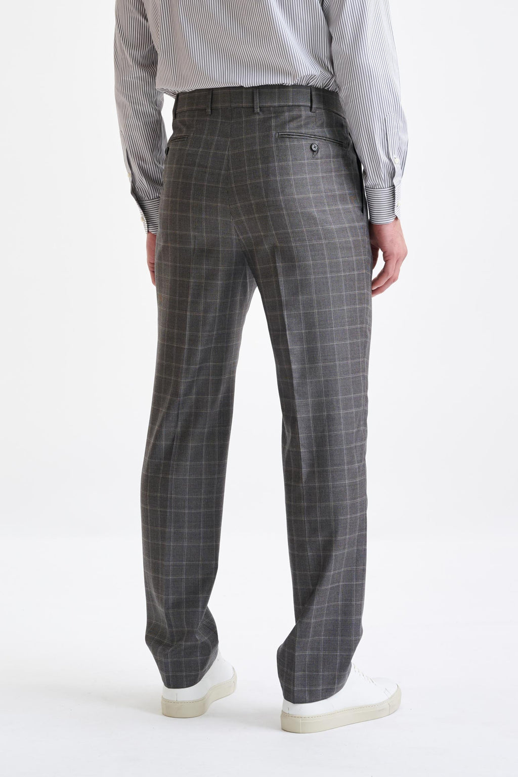 Mid-Grey Super 100's Merino Wool Farley Trousers The Royal — detail 4