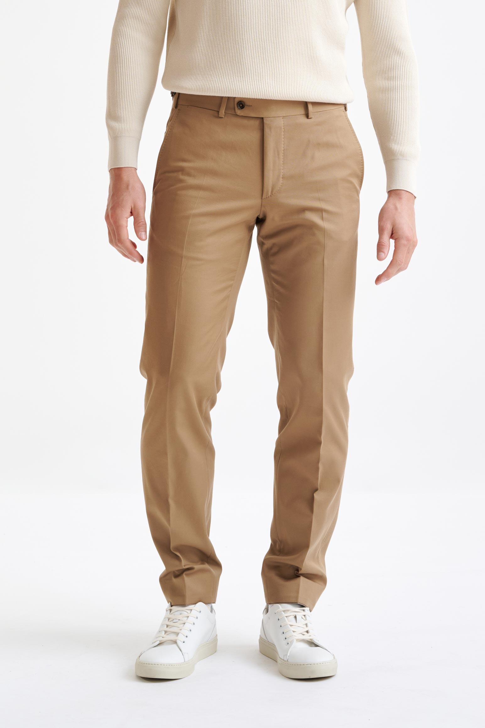 Sand Cotton Farley Trousers Cashmere Cotton