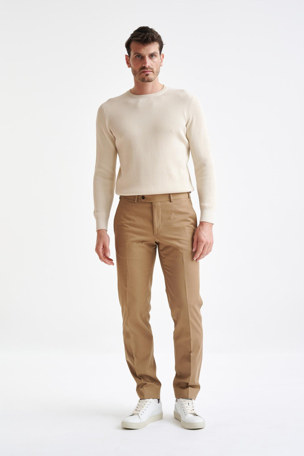 Sand Cotton Farley Trousers Cashmere Cotton — detail 1