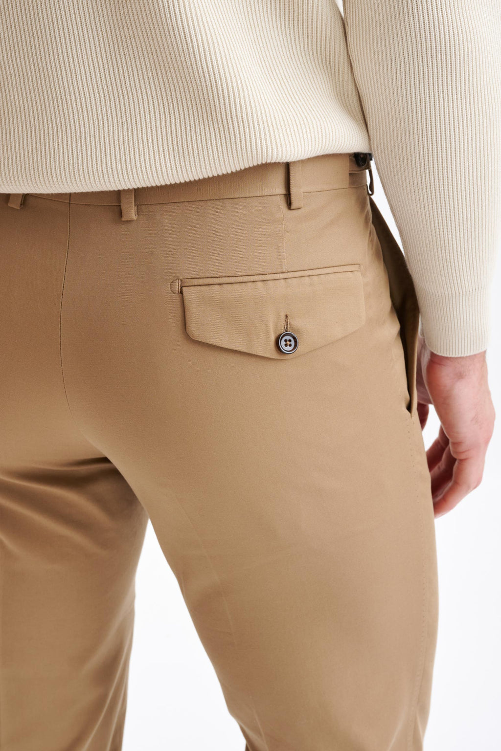 Sand Cotton Farley Trousers Cashmere Cotton — detail 3