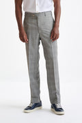 Grey & White Check Wool Farley Trousers Cosmopolitan