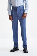 Denim Blue Cashmere & Cotton Farley Trousers Cashmere Denim