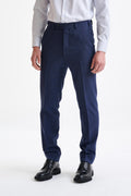 Dark Blue Wool Farley Trousers Lifestyle
