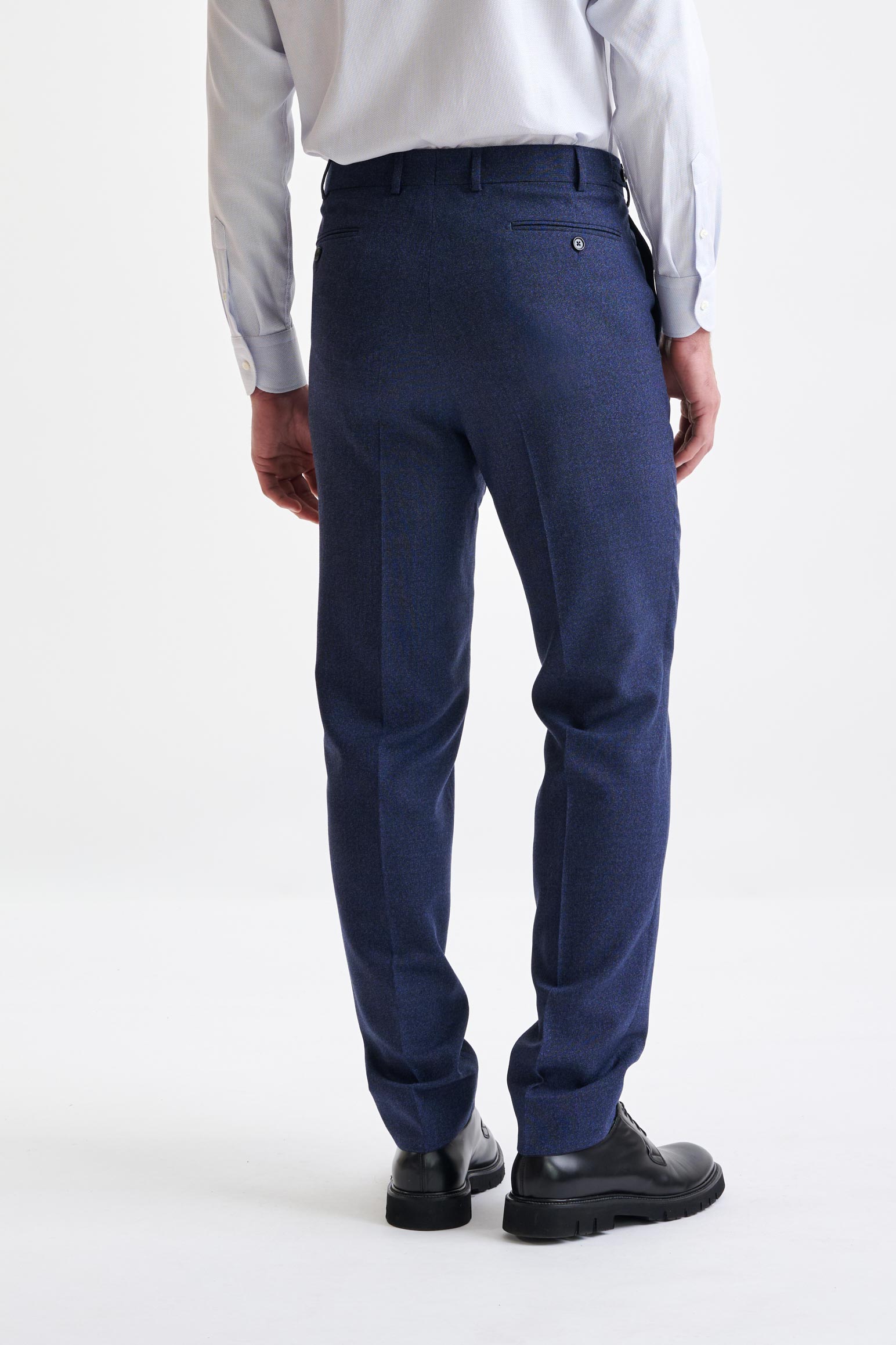 Dark Blue Wool Farley Trousers Lifestyle — detail 4
