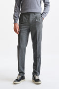 Light Grey 100% Wool Farley Trousers Freestyle