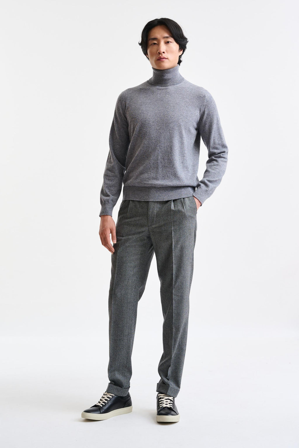Light Grey 100% Wool Farley Trousers Freestyle — detail 1