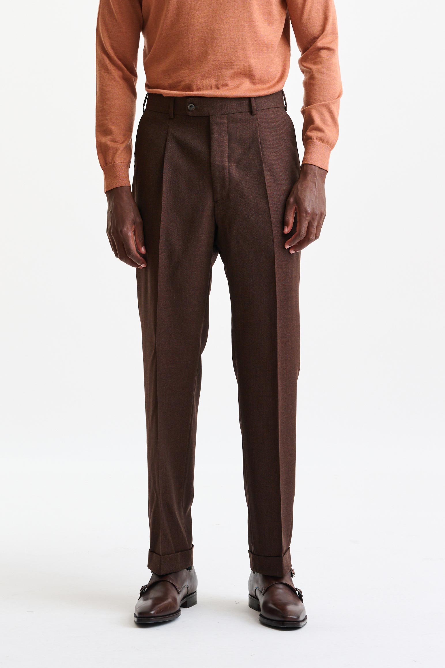 Brown Wool Farley Trousers Freestyle
