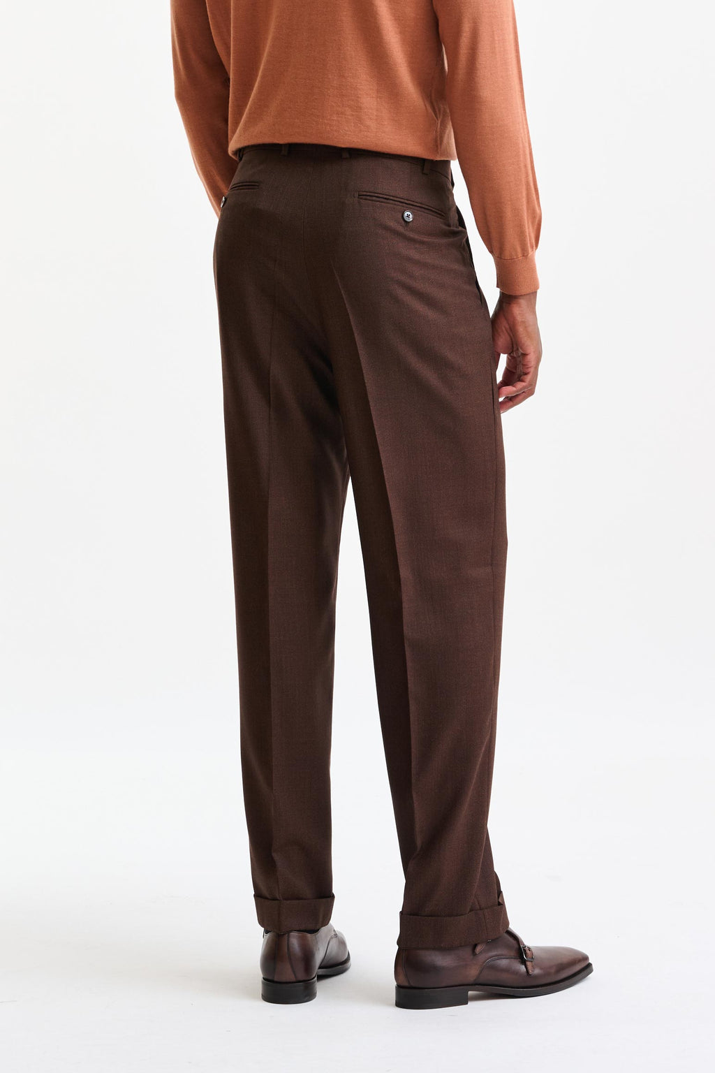 Brown Wool Farley Trousers Freestyle — detail 4