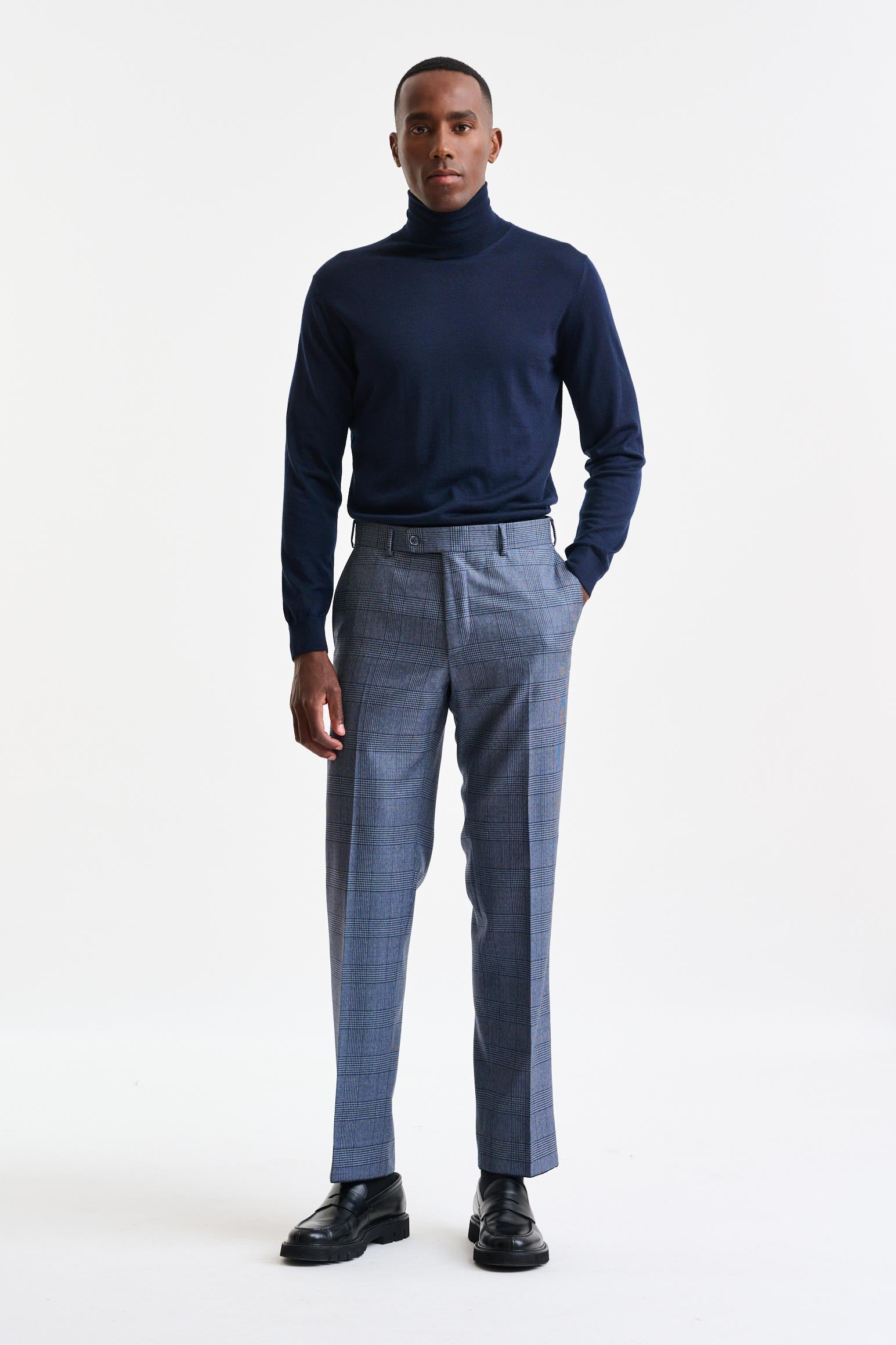 Light Blue 100% Wool Farley Trousers Freestyle — detail 1