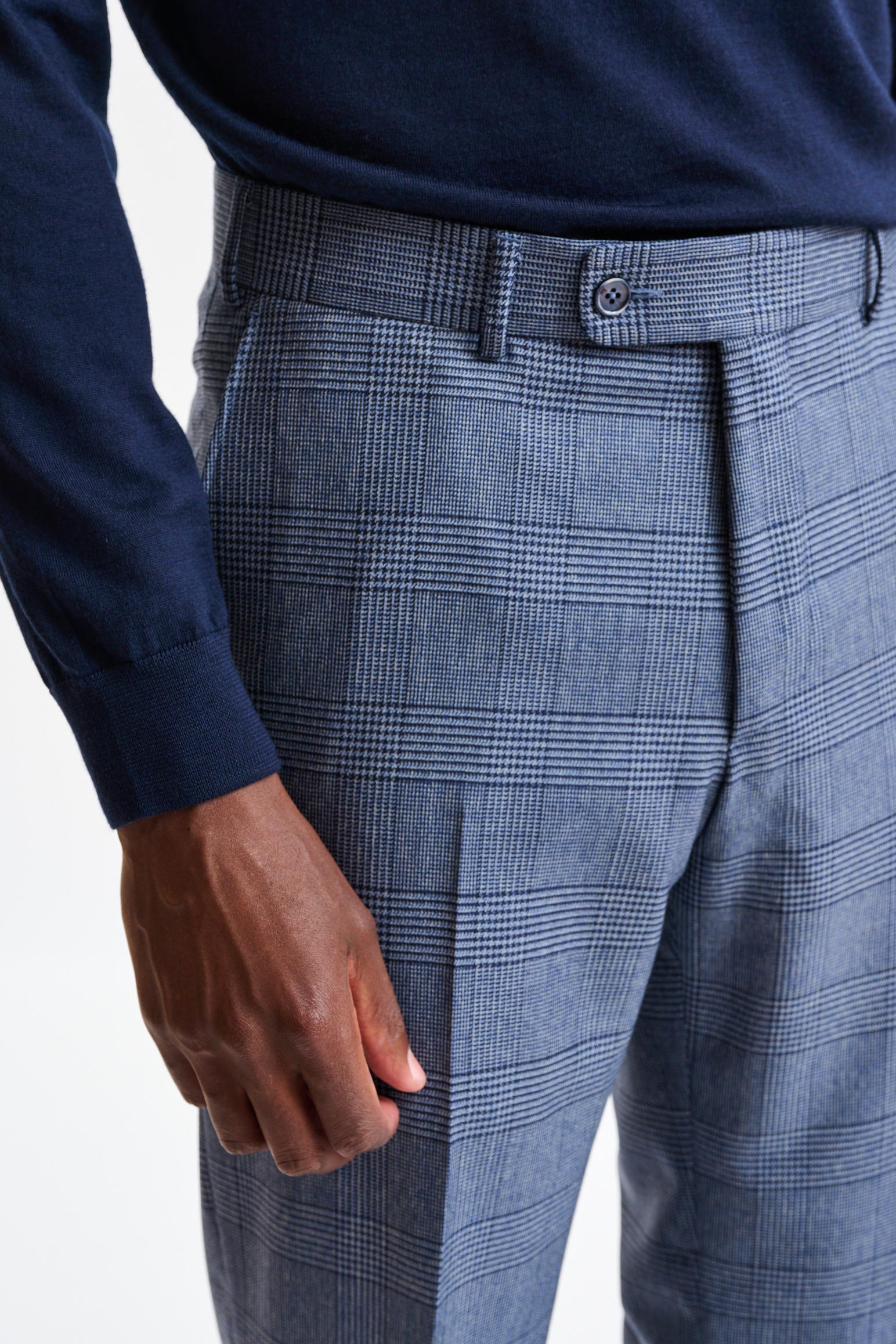Light Blue 100% Wool Farley Trousers Freestyle — detail 2