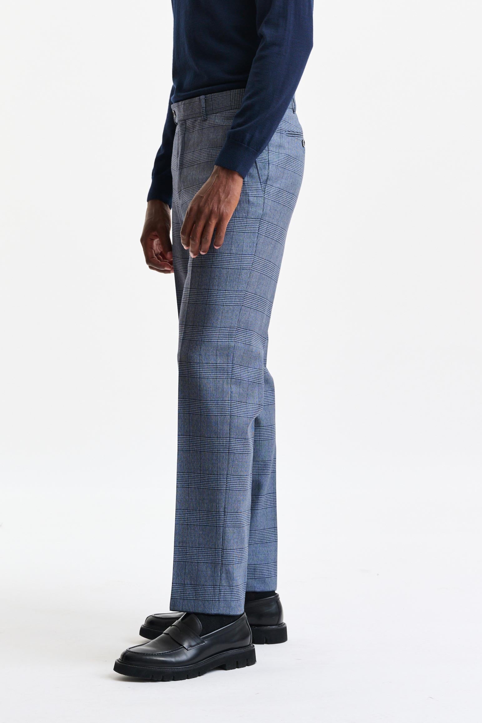 Light Blue 100% Wool Farley Trousers Freestyle — detail 3