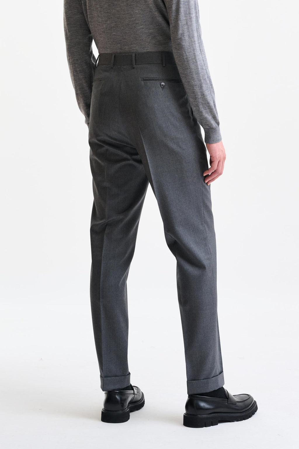 Grey 100% Wool Farley Trousers New Deluxe — detail 4
