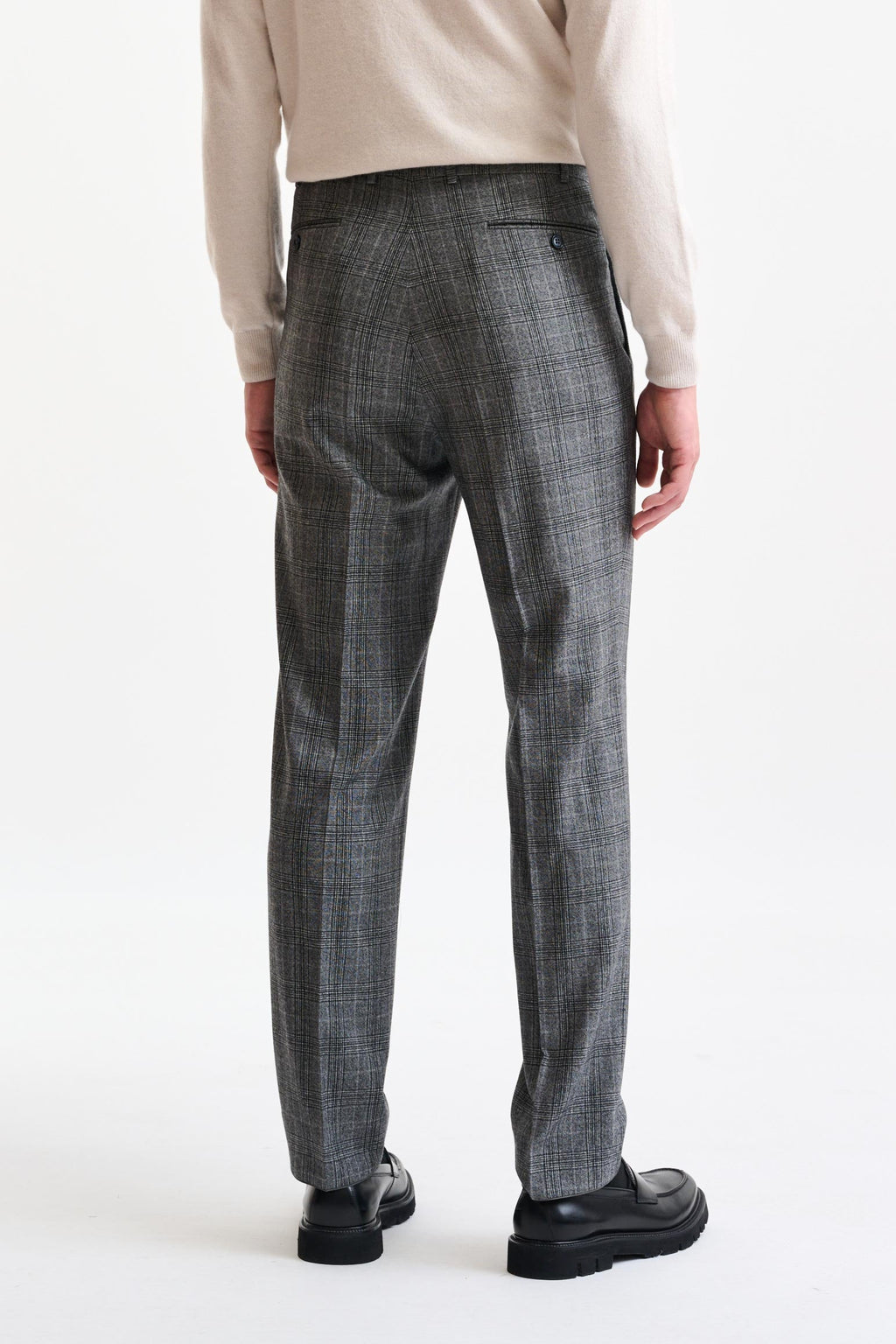 Grey Check Wool Farley Trousers Hybrid — detail 4