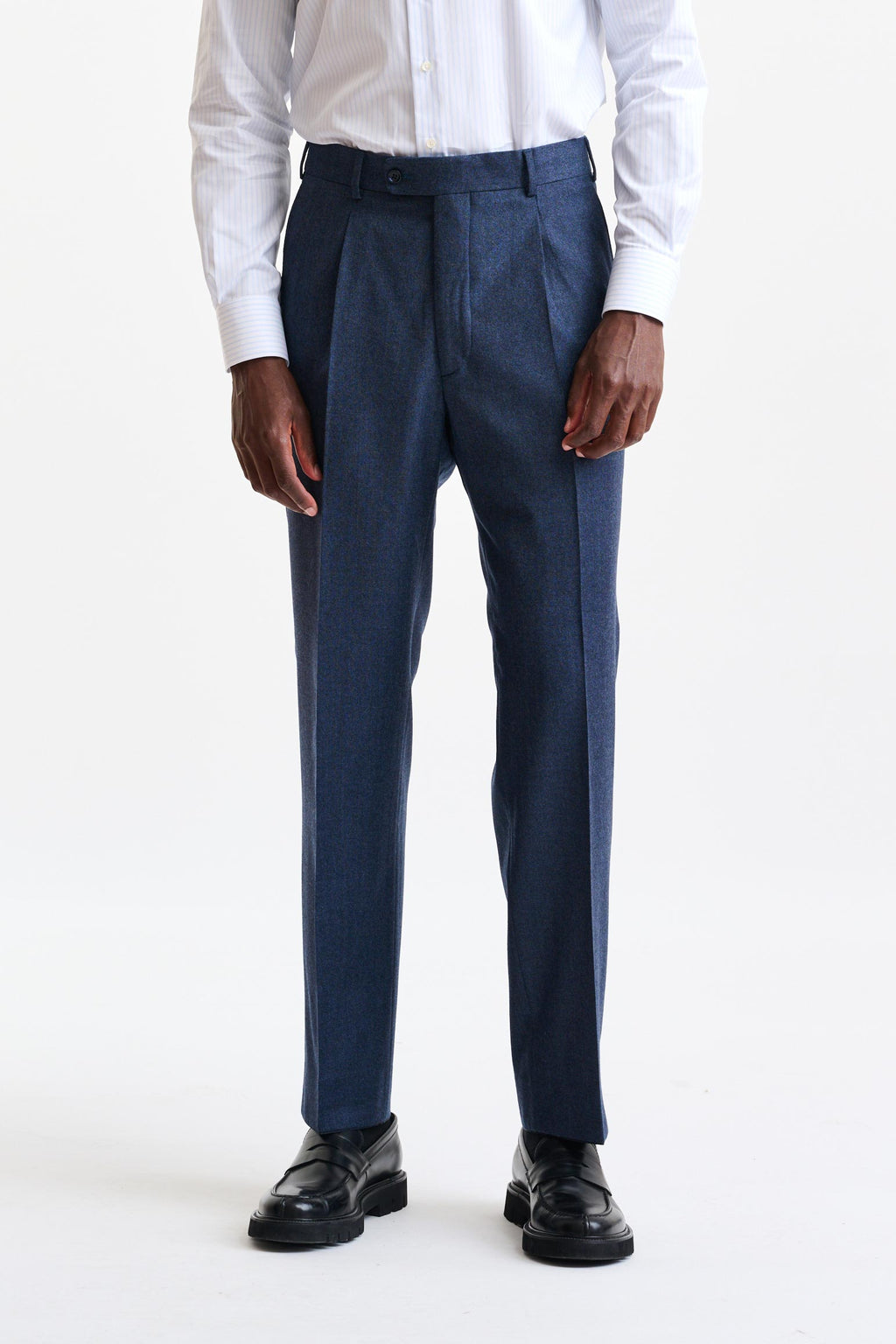 Blue Wool Farley Trousers Hybrid