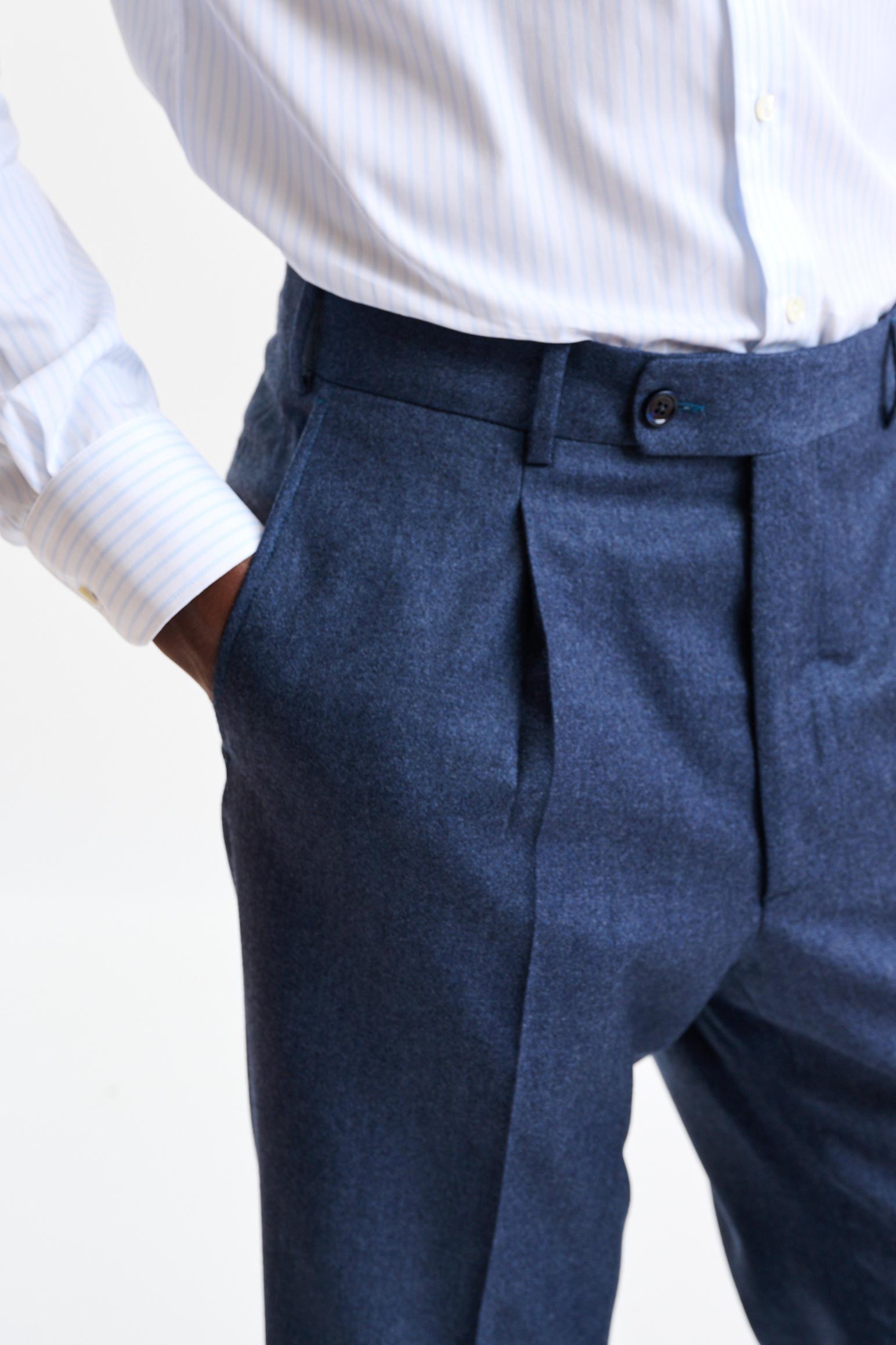 Blue Wool Farley Trousers Hybrid — detail 1