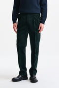 Green Cashmere and Cotton Farley Trousers Corduroy
