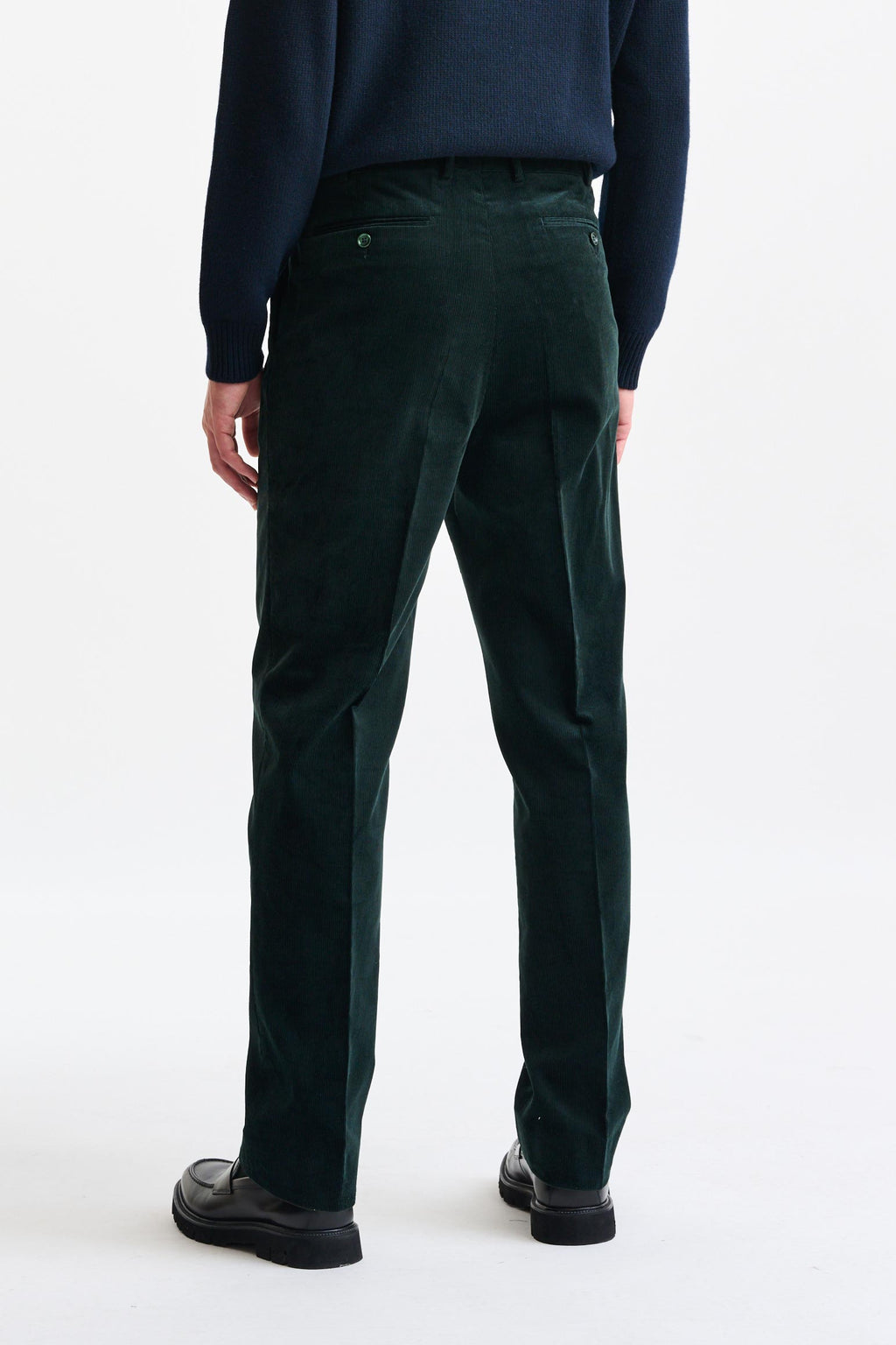 Green Cashmere and Cotton Farley Trousers Corduroy — detail 4