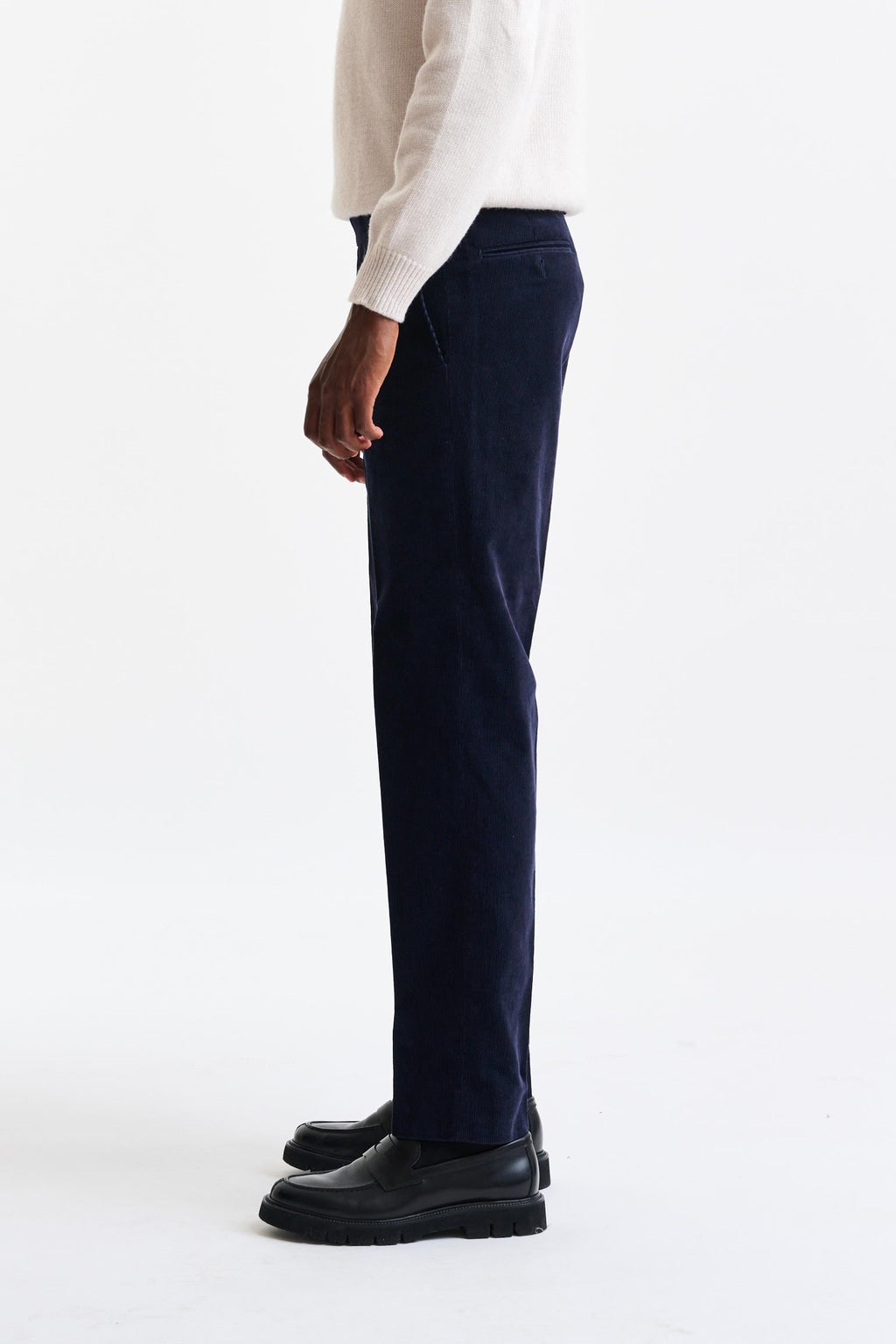 Blue 100% Cotton Farley Trousers Corduroy — detail 3