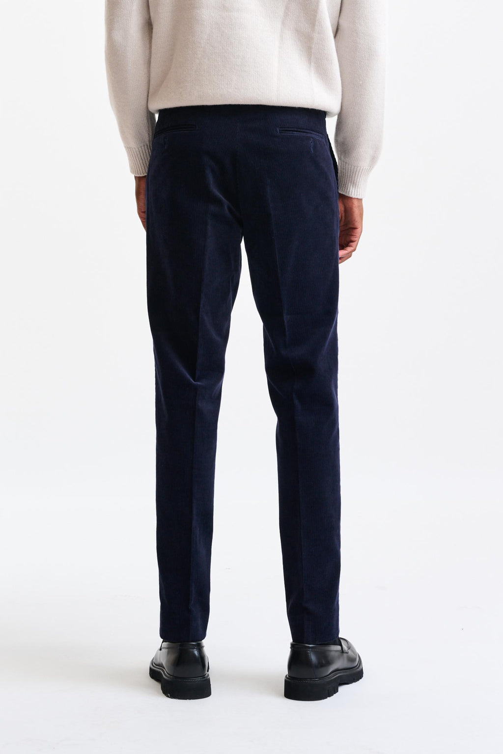 Blue 100% Cotton Farley Trousers Corduroy — detail 5