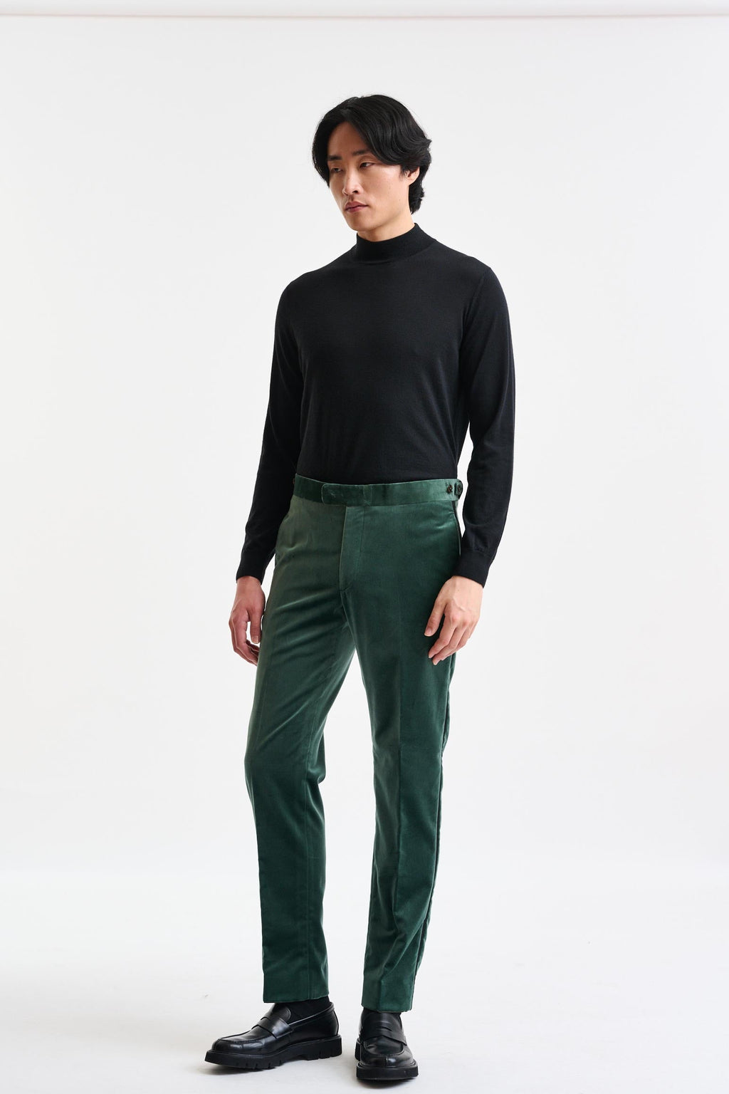 Green Farley Trousers Fine Velvet — detail 1