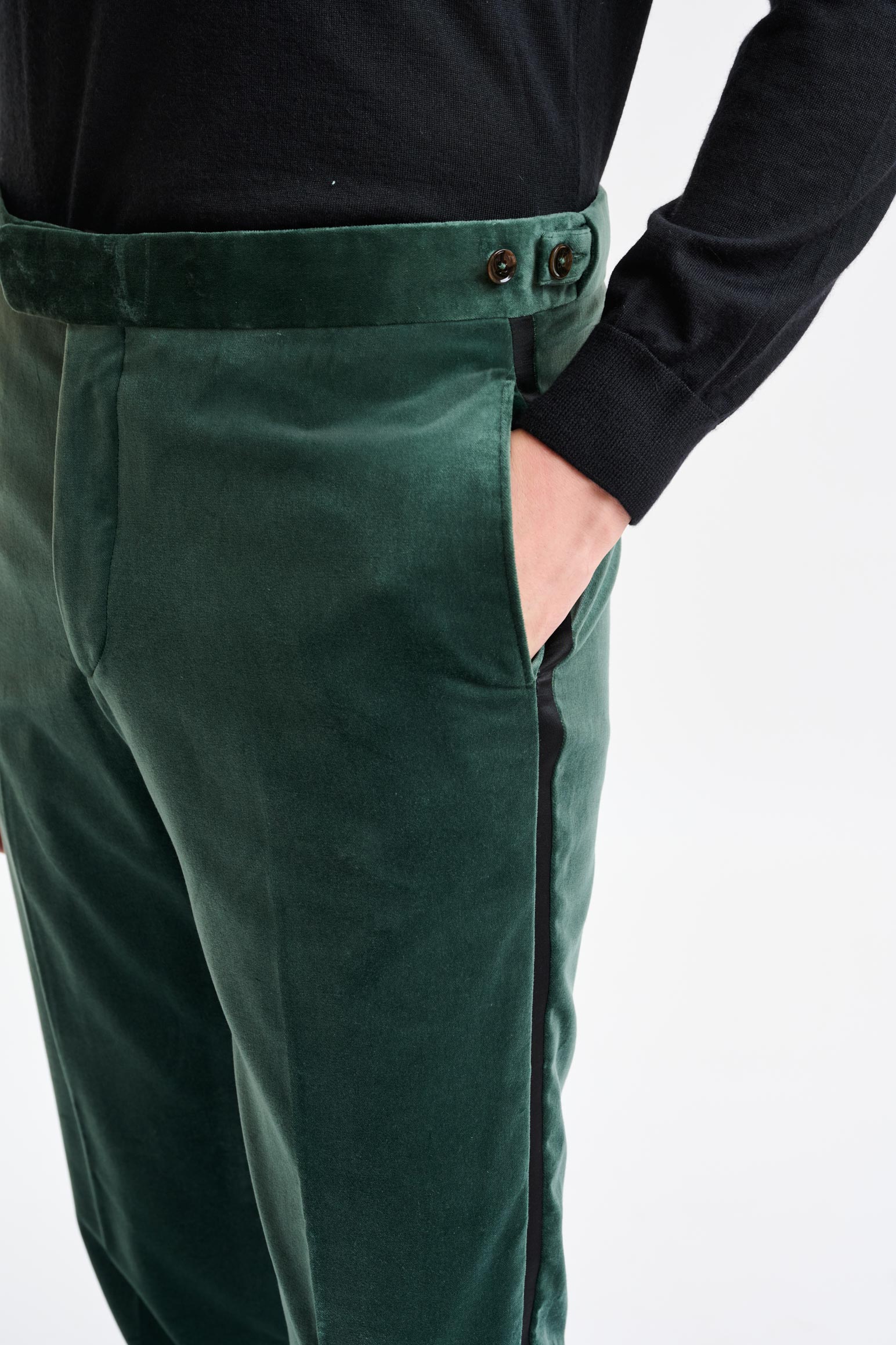 Green Farley Trousers Fine Velvet — detail 2