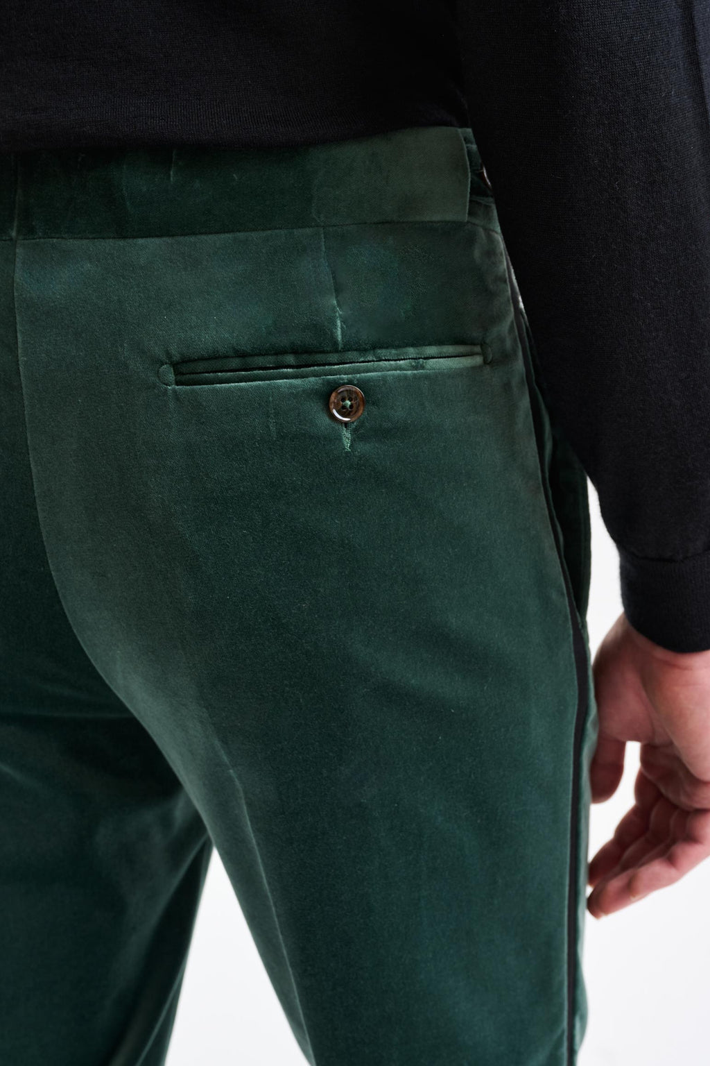 Green Farley Trousers Fine Velvet — detail 4
