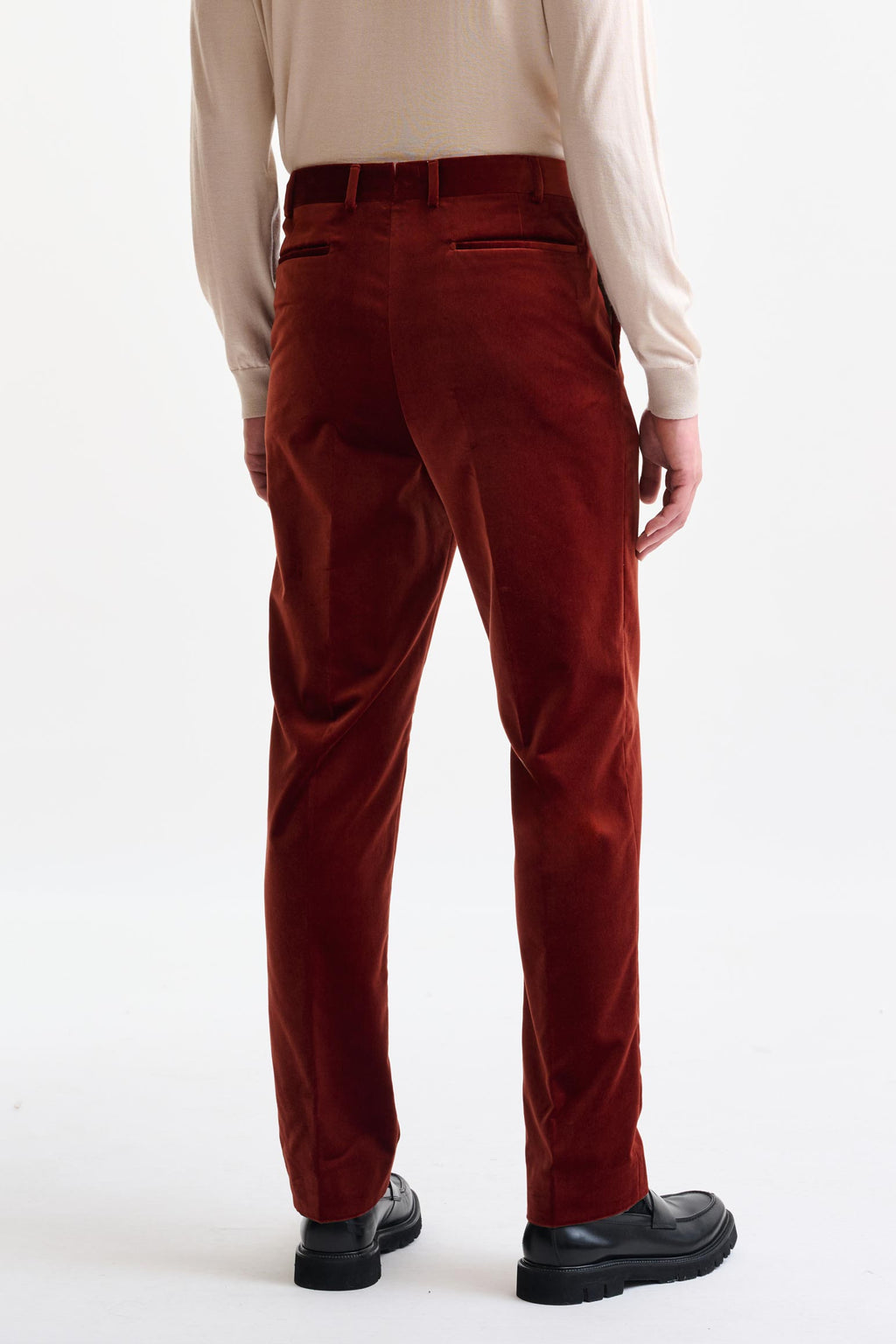 Rust Brown Farley Trousers Fine Velvet — detail 4