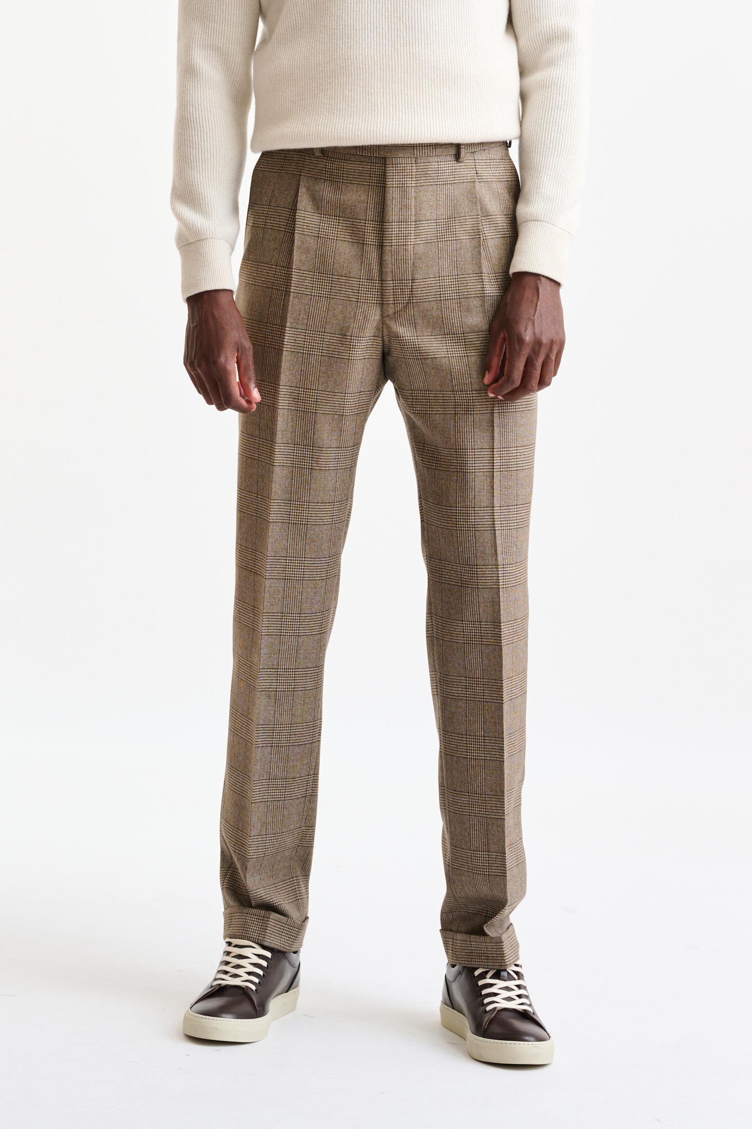 Brown 100% Wool Farley Trousers Freestyle