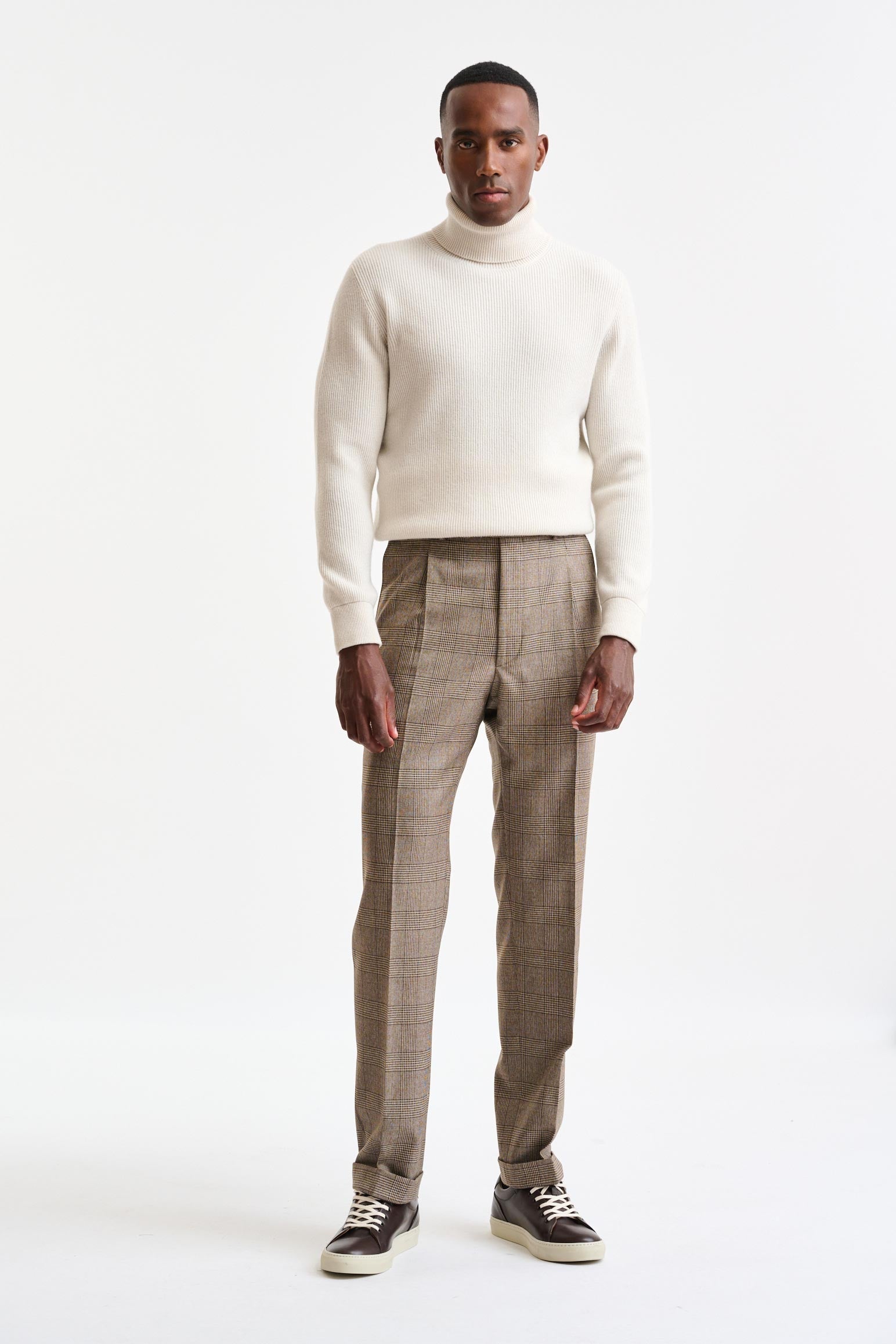Brown 100% Wool Farley Trousers Freestyle — detail 1