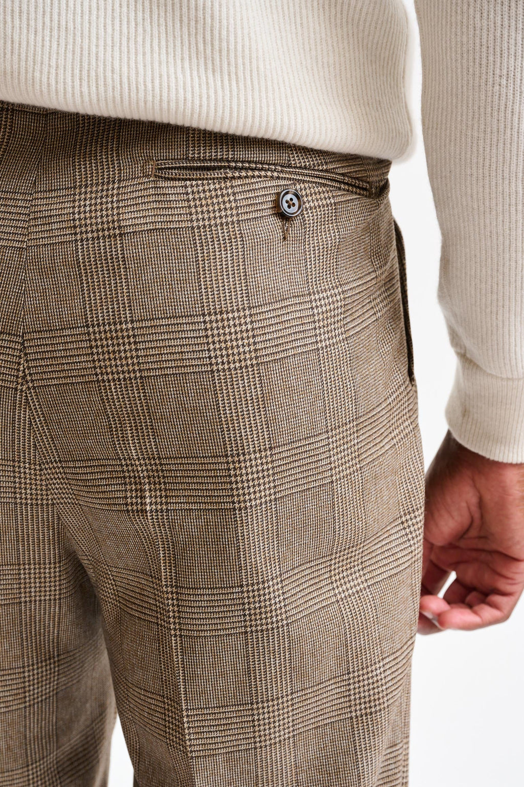 Brown 100% Wool Farley Trousers Freestyle — detail 2