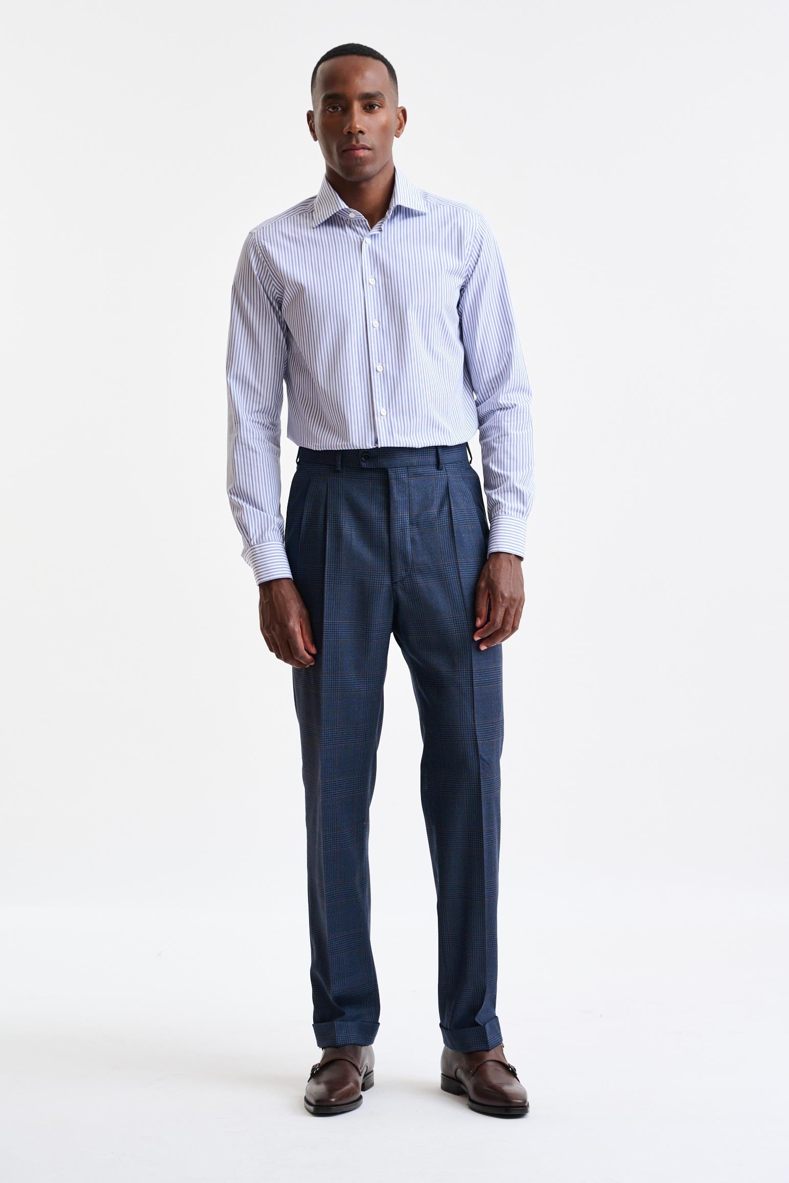 Blue 100% Wool Farley Trousers Freestyle