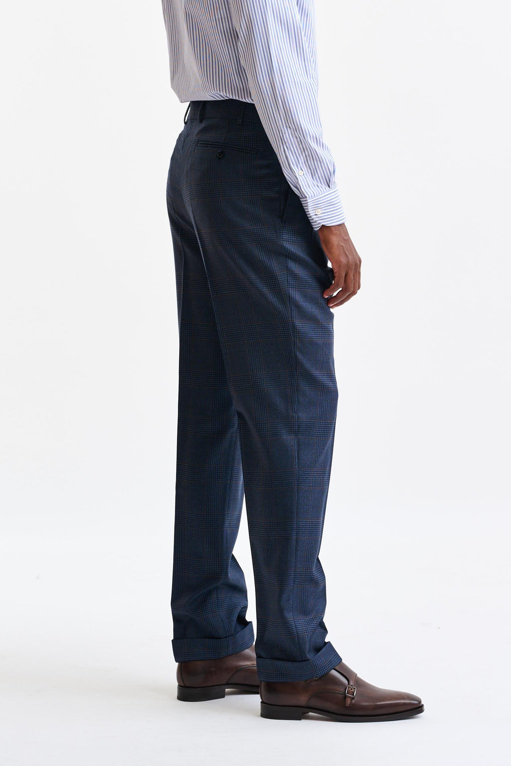 Blue 100% Wool Farley Trousers Freestyle — detail 1