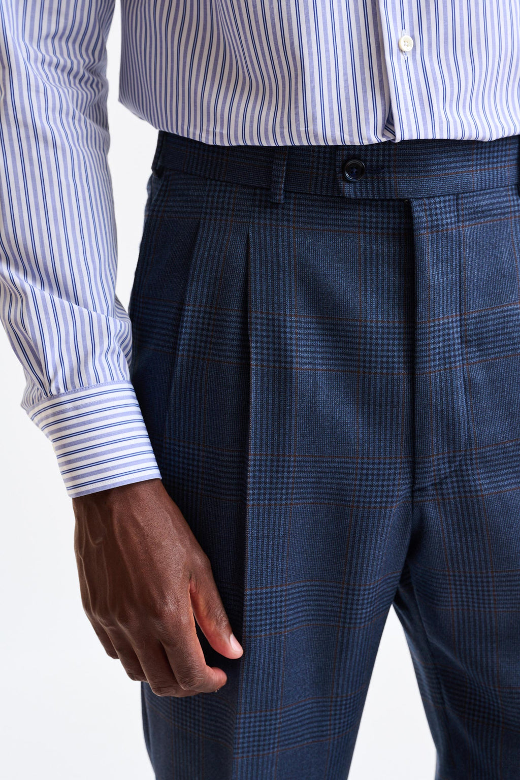 Blue 100% Wool Farley Trousers Freestyle — detail 2