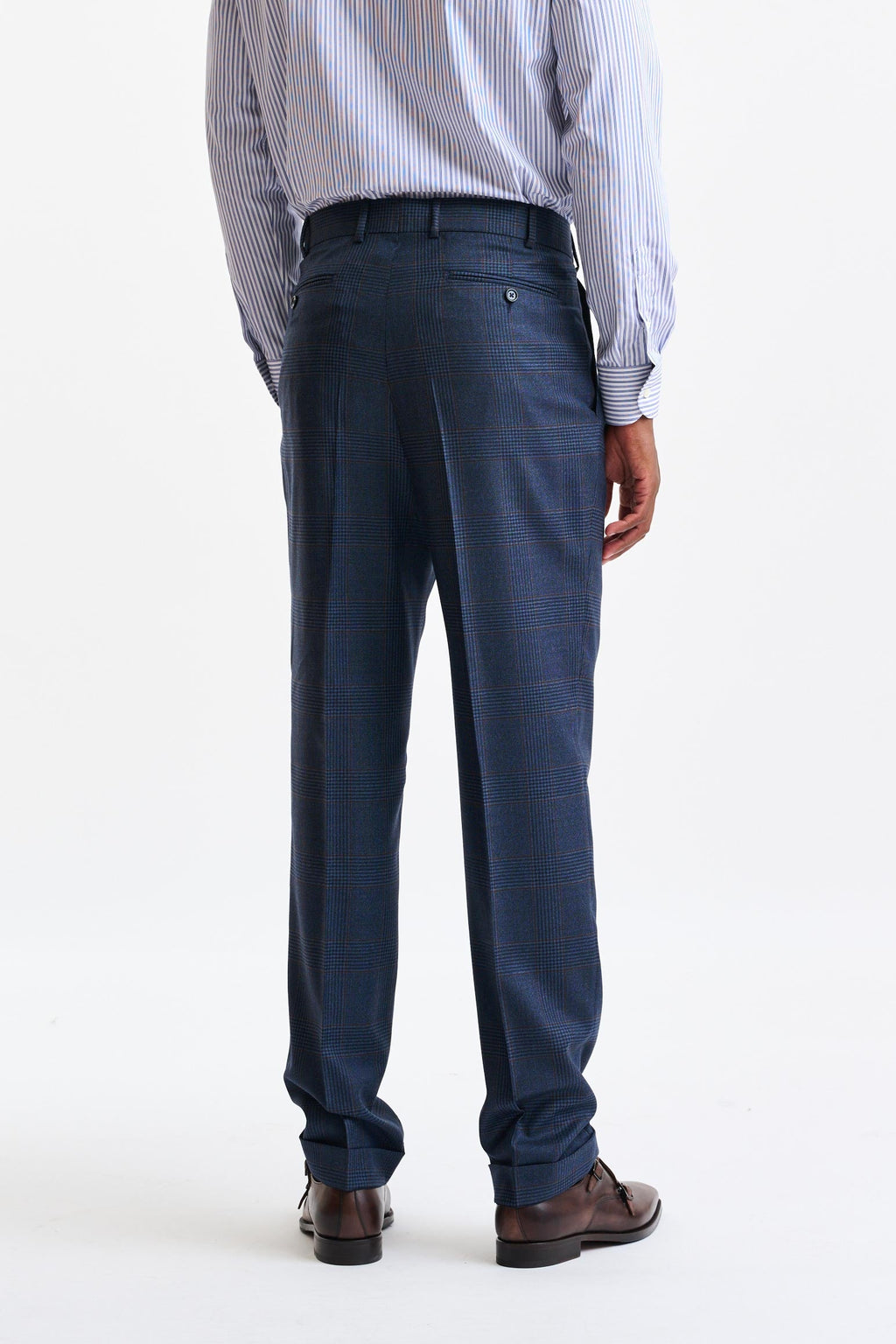Blue 100% Wool Farley Trousers Freestyle — detail 4