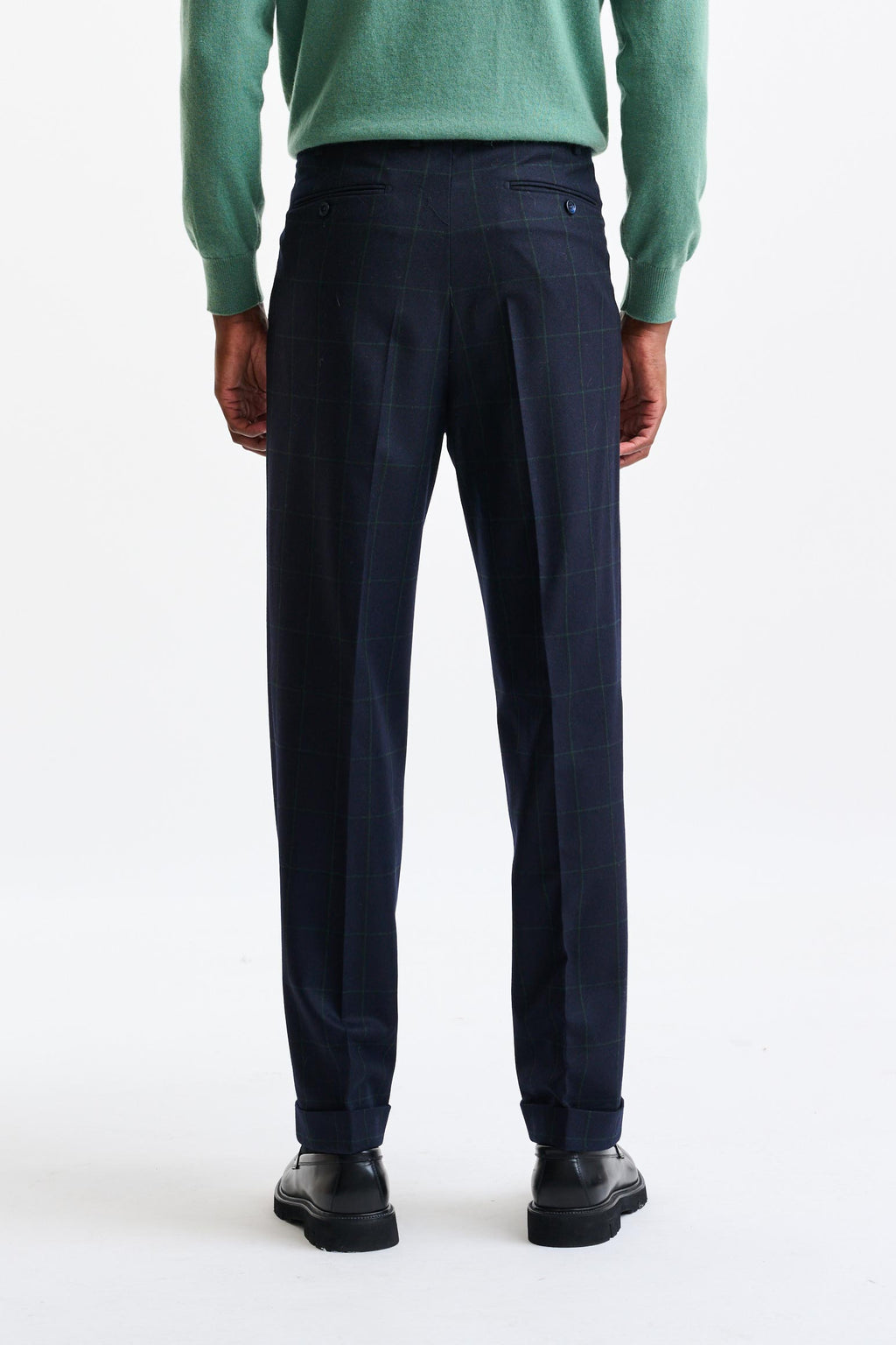 Dark Blue 100% Wool Farley Trousers Freestyle — detail 5