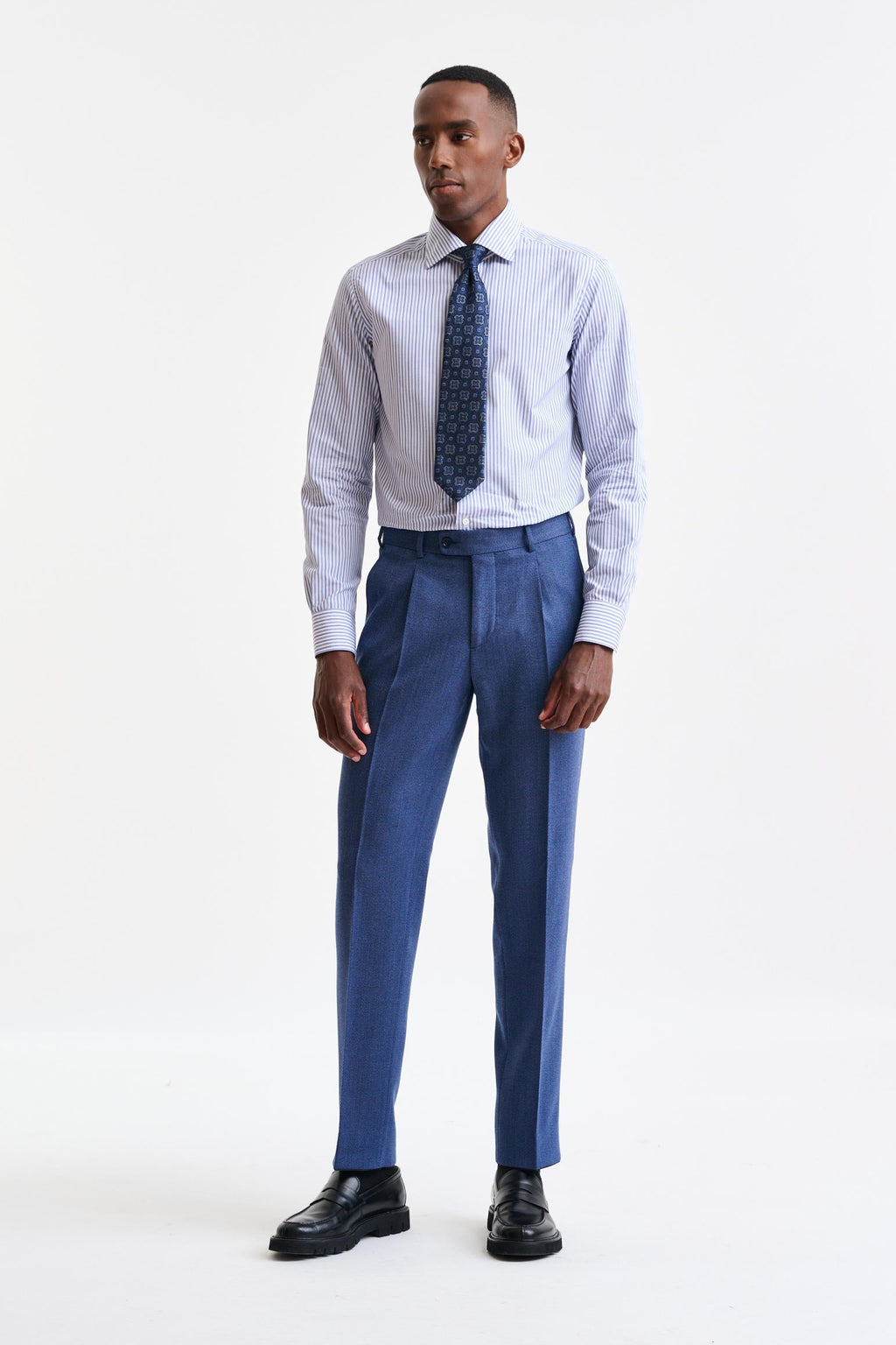 Blue Wool Farley Trousers Freestyle — detail 3