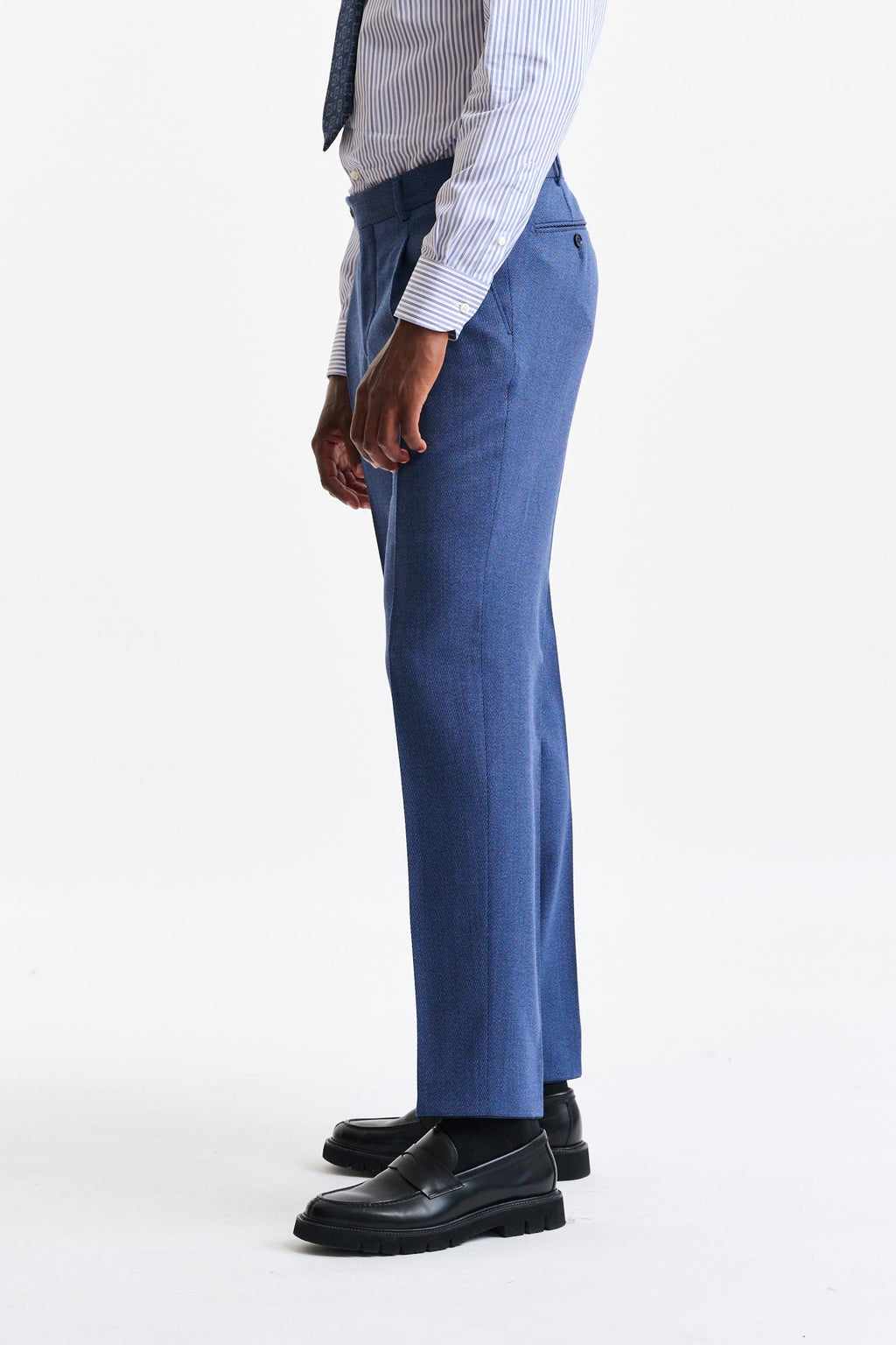 Blue Wool Farley Trousers Freestyle — detail 4