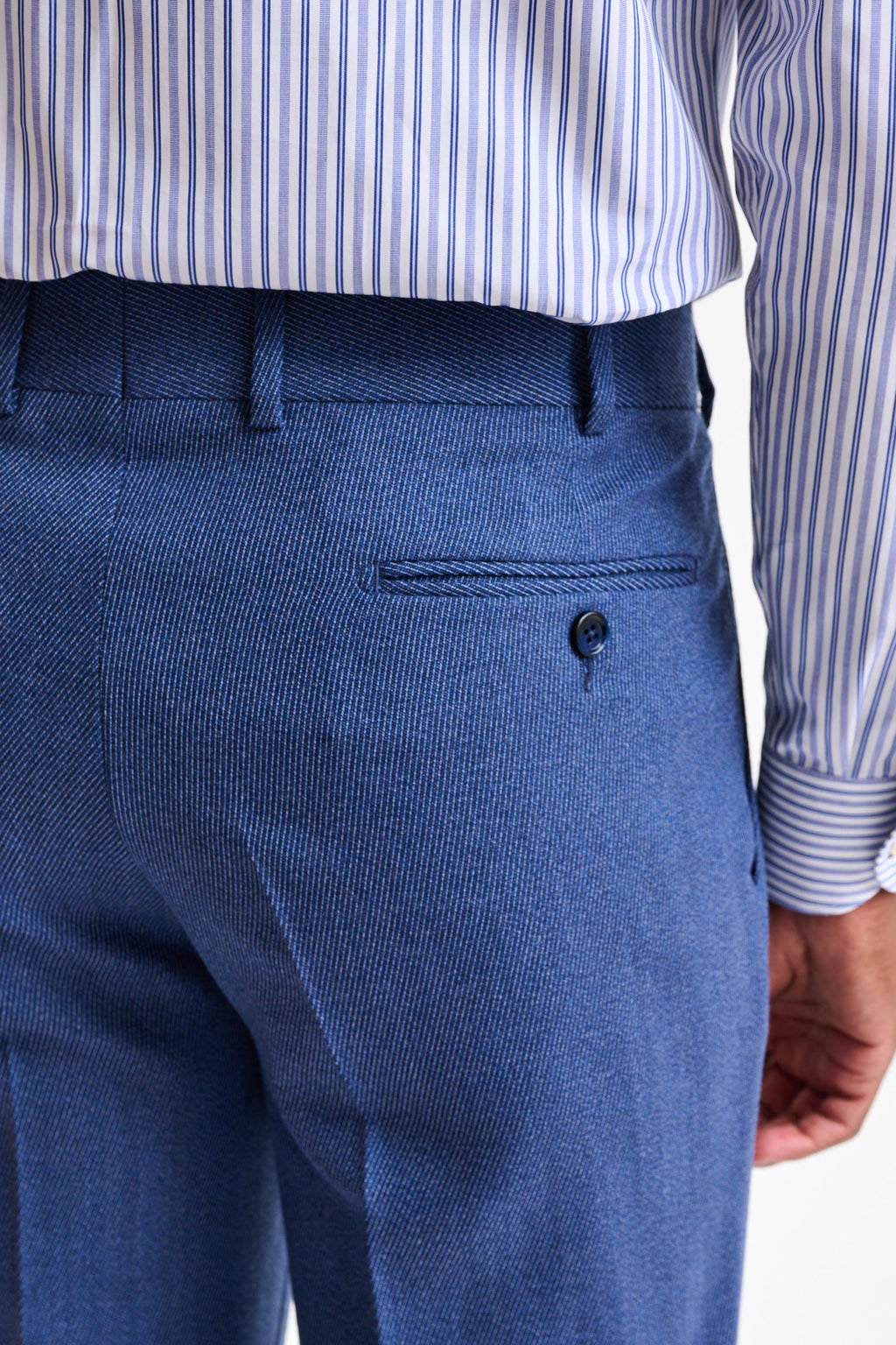 Blue Wool Farley Trousers Freestyle — detail 2