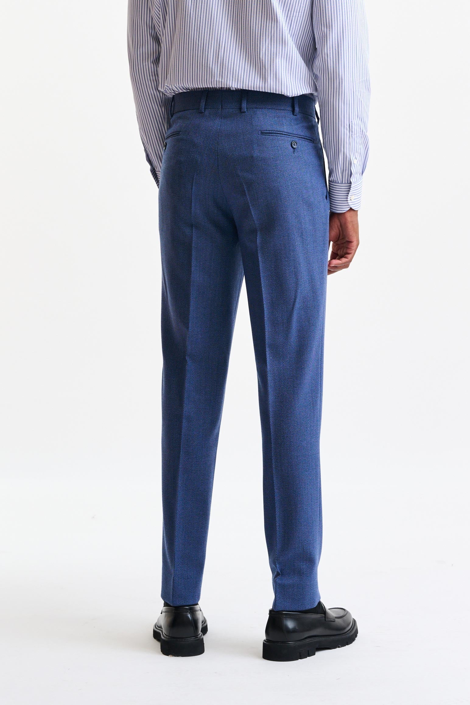 Blue Wool Farley Trousers Freestyle — detail 5