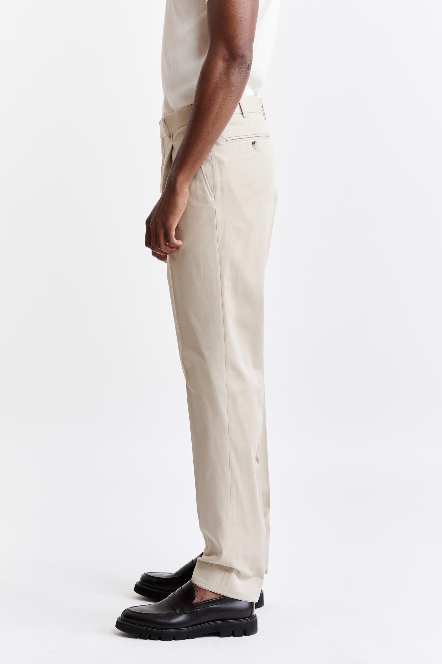 Light Brown Cotton Farley Trousers Cashmere Cotton — detail 2