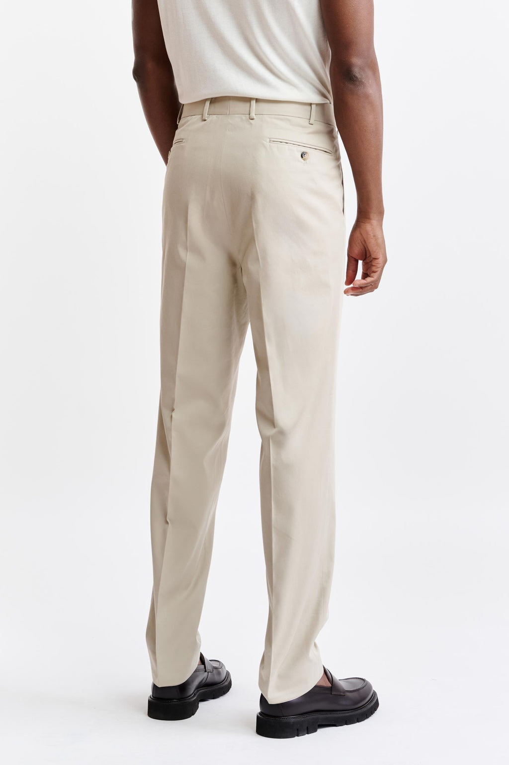 Light Brown Cotton Farley Trousers Cashmere Cotton — detail 5