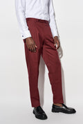 Red Cotton Xander Trousers Cashmere Cotton