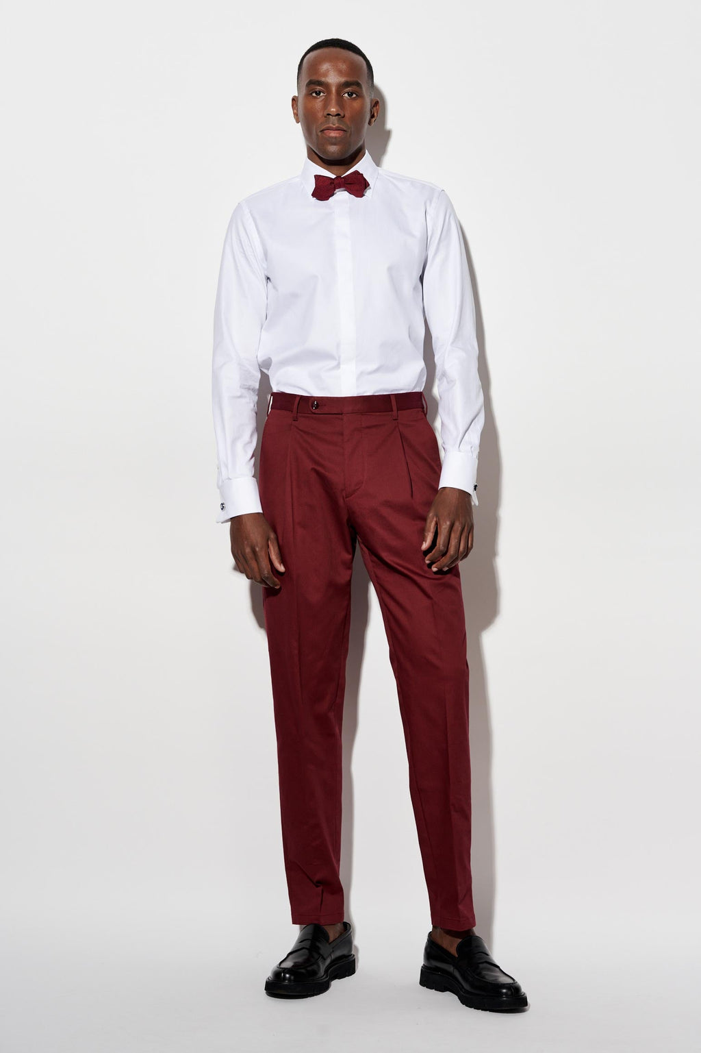 Red Cotton Xander Trousers Cashmere Cotton — detail 1